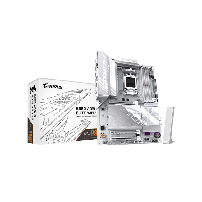 GIGABYTE B850 AORUS ELITE WIFI7 ICE AMD B850 Enchufe AM5 ATX image 5