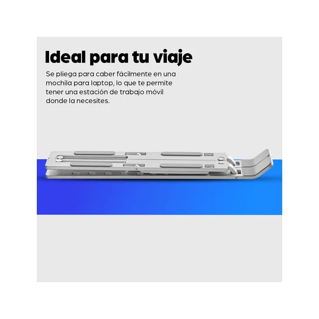 Manhattan Soporte ergonómico, plegable en seis posiciones, para laptops y otros dispositivos de hasta 15.6" y 5 kg, ligero, aluminio de alta calidad con revestimiento UV, ventilado, plata image 17