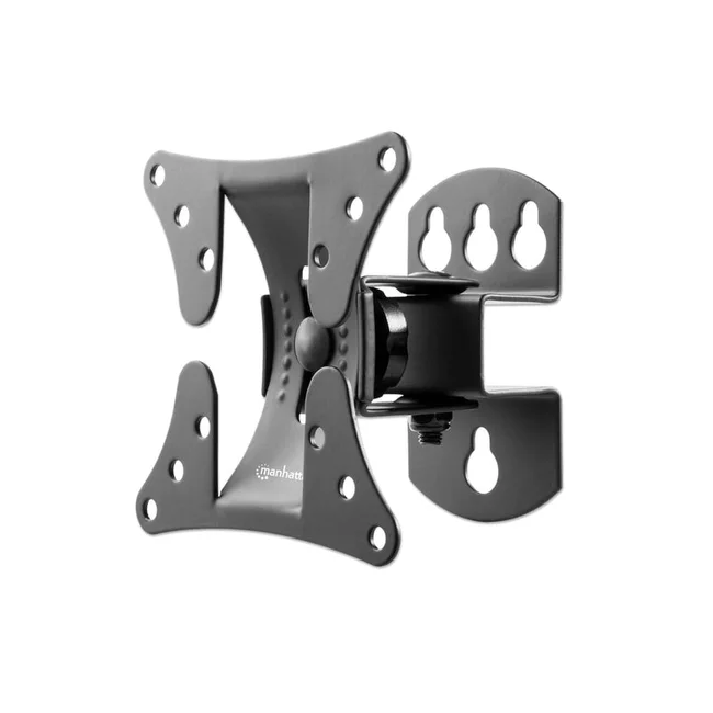 Manhattan Soporte de pared con pivote para pantalla de 13" a 32". Sujeta una pantalla o monitor de 13" a 32" de hasta 30 kg (66 lbs.), +/- 20° de inclinación, +/-30° de giro, soporte de un solo perno (pivote), negro
