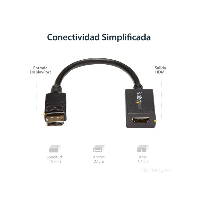 StarTech.com Adaptador Convertidor de Video DisplayPort a HDMI - Cable DP Pasivo - 1920x1200 image 14