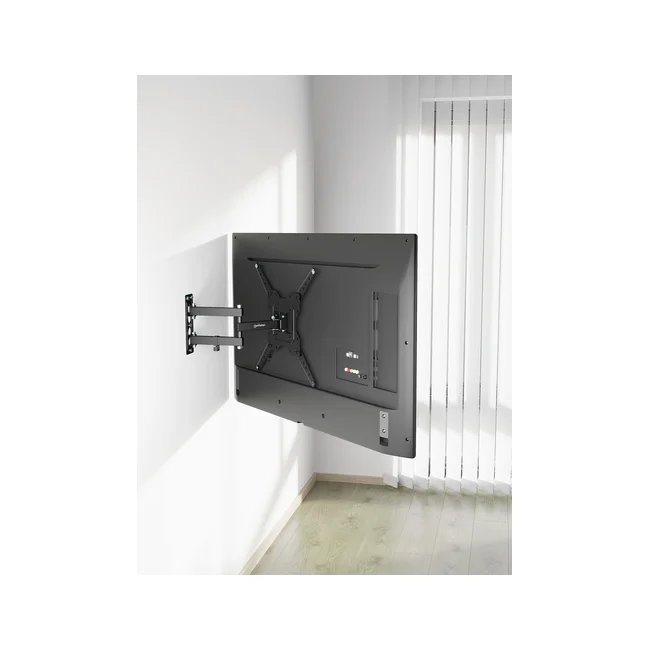 Manhattan Soporte con brazo articulado para pantalla de 23" a 55". Soporta una pantalla de 23" a 55" de hasta 30 kg (66 lbs.), +/-90° de giro, +3 a -10° de inclinación, brazo flexible que ahorra espacio, ideal para instalaciones en esquinas, negro image 4
