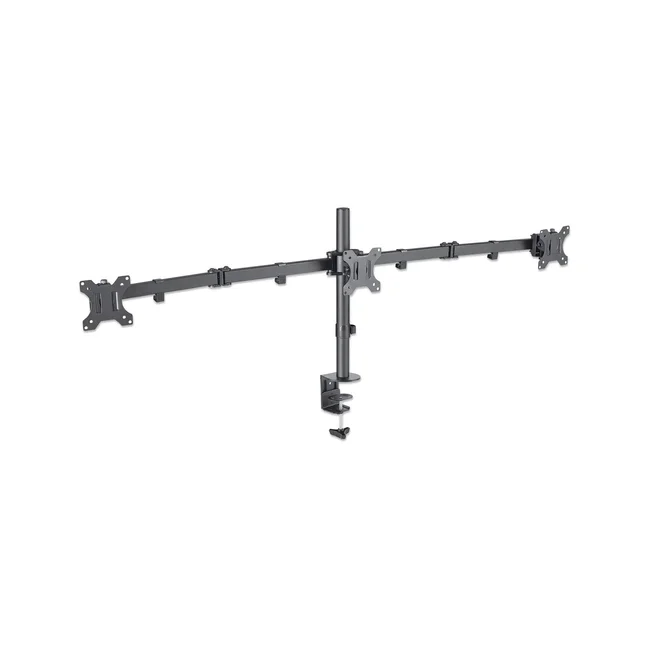 Manhattan Soporte para monitor, de escritorio, movimiento articulado, 3 pantallas planas de 13" a 27" máximo 7 kg cada una image 7