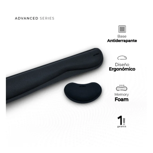 Acteck Cushy TR410 descansa muñecas Espuma de memoria Negro