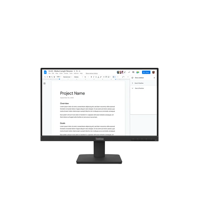 Lenovo ThinkVision S22-4e monitor de computadora 54.6 cm (21.5") 1920 x 1080 Pixeles Full HD LED Negro