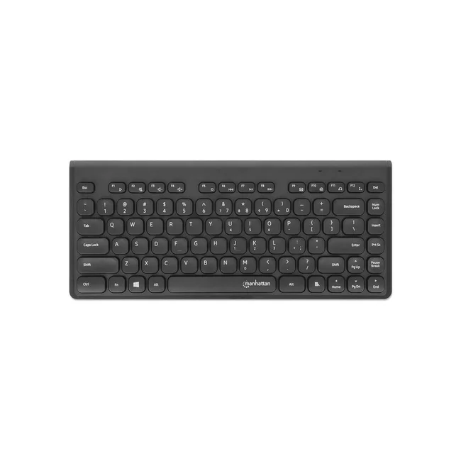 Manhattan Mini teclado USB inalámbrico, 12 teclas multimedia/funcionales, nano receptor USB-A, compacto, formato de perfil delgado, para PC y laptops, negro image 11