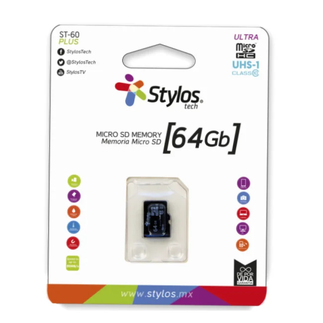 Stylos STMSDS4B memoria flash 64 GB MicroSDHC UHS-I Clase 10 image 4