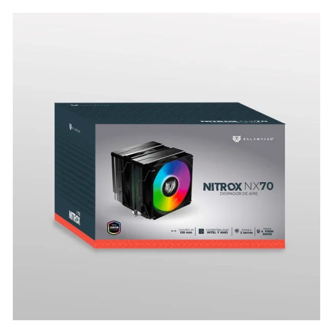 Balam Rush Nitrox NX70 Procesador CPU guard 12 cm Negro 1 pieza(s) image 8