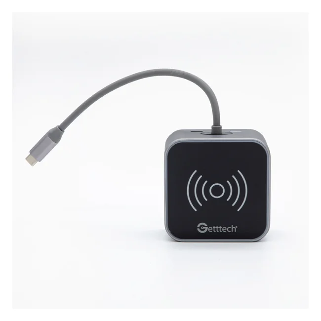 Getttech GHW-69401 nodo concentrador USB 3.2 Gen 1 (3.1 Gen 1) Type-C Negro, Plata image 2