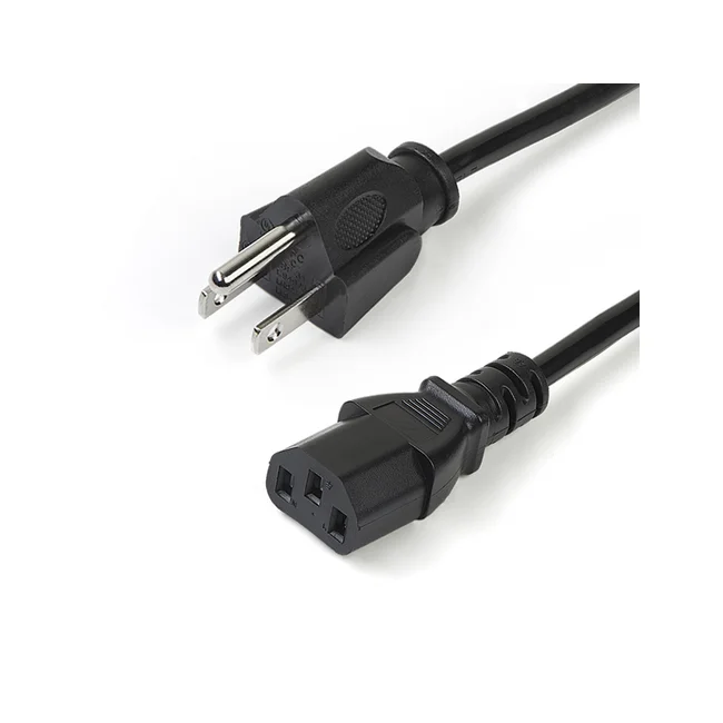 StarTech.com Paquete de 10 Cables de 3m de Alimentación de Computadora, NEMA 5-15P a C13, 10A 125V, 18AWG, Cable de Alimentación de Repuesto para Impresora, Computadora o Monitor, UL image 3