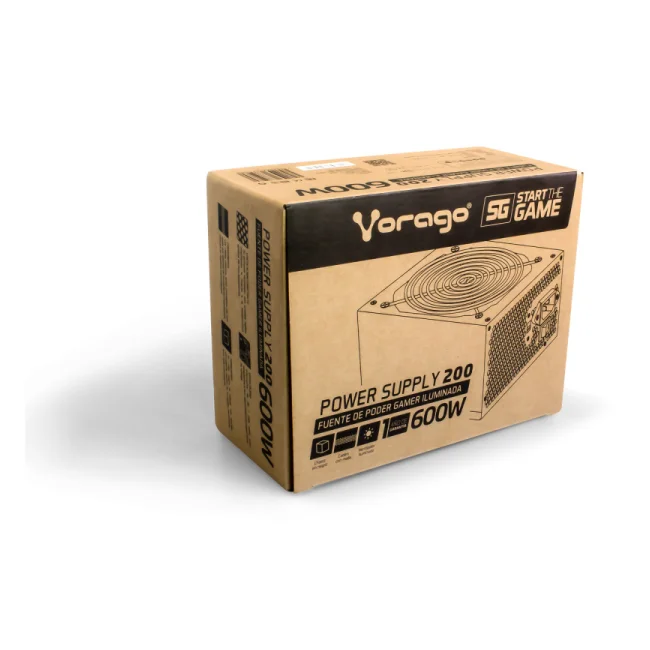 Vorago PSU-200 unidad de fuente de alimentación 600 W 20+4 pin ATX ATX Negro image 14