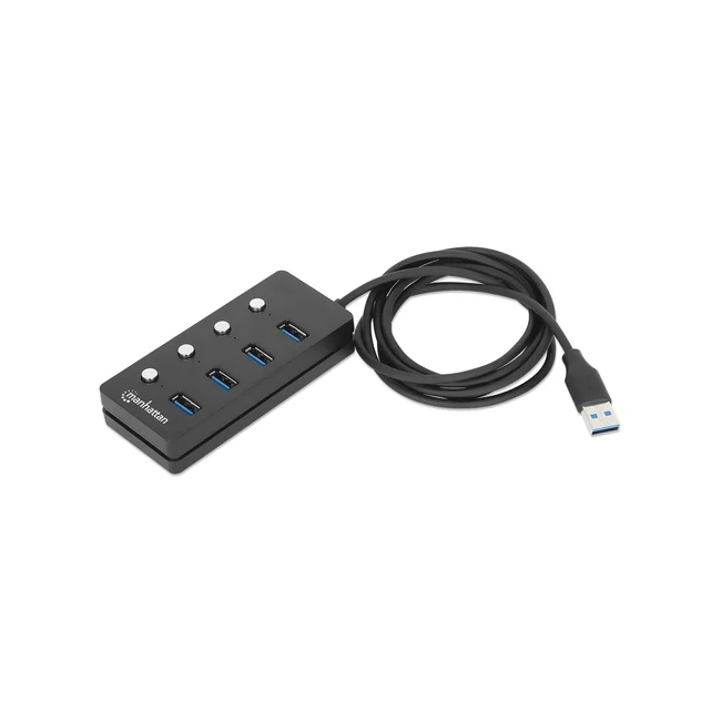 Manhattan 180887 base para laptop o replicador de puertos USB 3.2 Gen 1 (3.1 Gen 1) Type-A Negro image 6