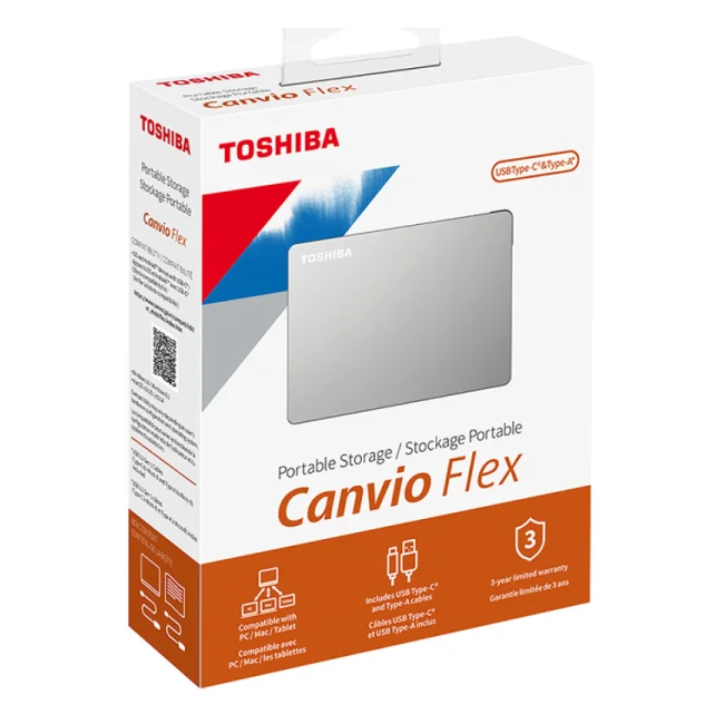 Toshiba Canvio Flex disco duro externo 4 TB Plata image 2