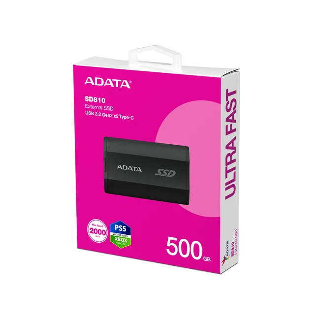 ADATA SD810 500 GB USB Tipo C USB 3.2 Gen 2x2 Negro image 7