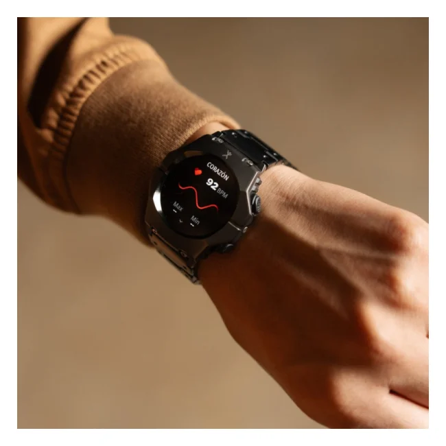 Perfect Choice PC-270188 reloj inteligente y deportivo 5.11 cm (2.01") AMOLED 45 mm Híbrido 240 x 296 Pixeles Pantalla táctil Negro image 10