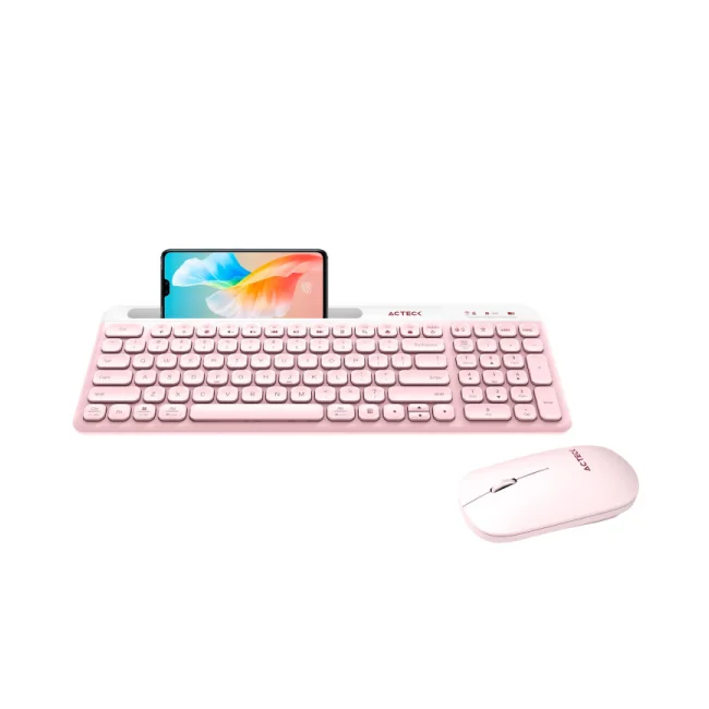 Acteck Creator Virtuos Silk MK720 teclado Ratón incluido Bluetooth Español Rosa, Blanco image 17