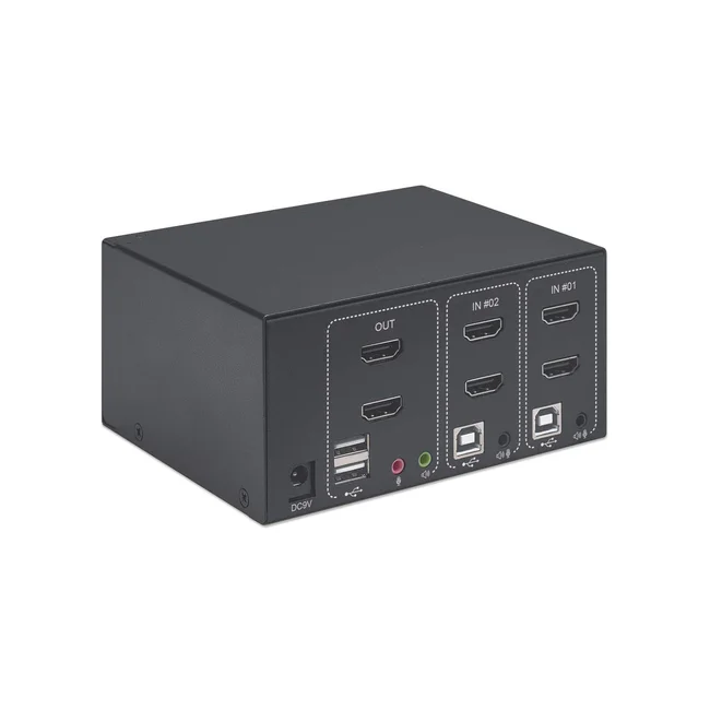 Manhattan Switch KVM HDMI de 2 puertos para dos monitores image 10
