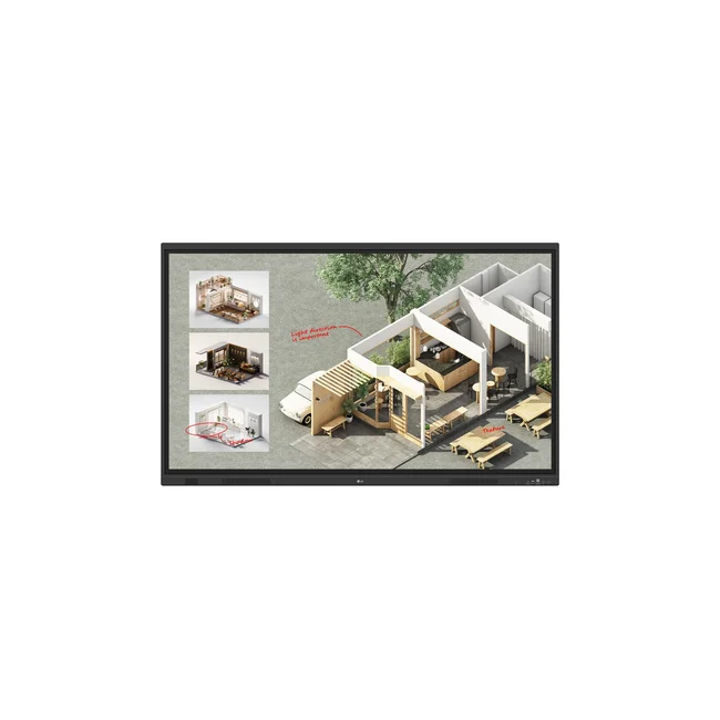LG CreateBoard Standard pizarrón interactivo 165.1 cm (65") 3840 x 2160 Pixeles Pantalla táctil Negro