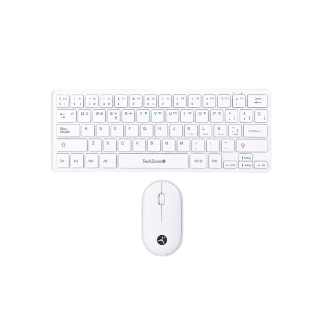 TechZone TZACCBI04 teclado Ratón incluido Hogar RF inalámbrico QWERTY Blanco