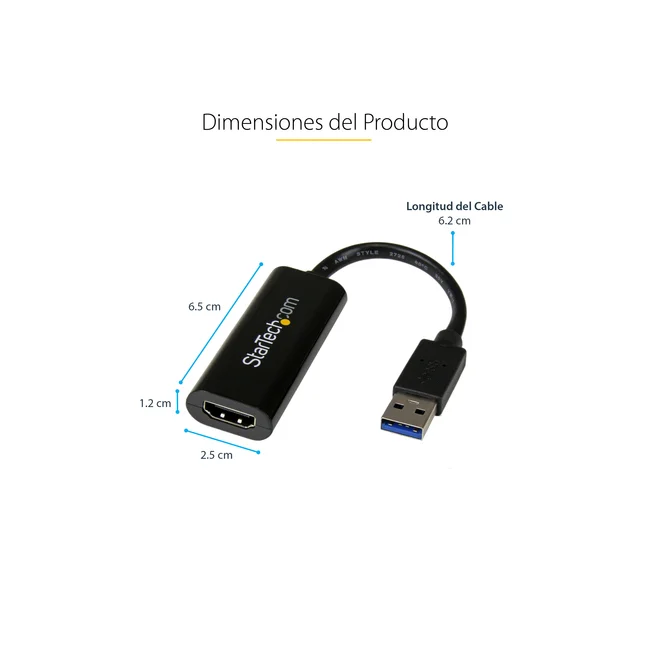 StarTech.com Adaptador USB 3.0 a HDMI - Cable Convertidor Compacto - 1920x1200 image 11