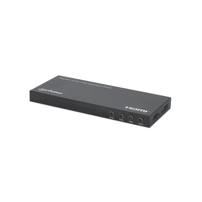 Manhattan Proyecta hasta cuatro fuentes de entrada HDMI en una pantalla de salida HDMI (4x1), múltiples opciones de visualización, incluidas imagen en imagen y pantalla doble/cuádruple, botón o control remoto, audio de 3,5 mm y Toslink, negro image 2
