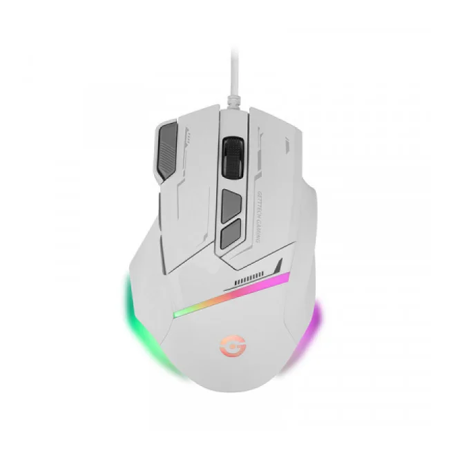 Getttech GPM-RGBWR-G1-WH ratón Juego Diestro USB tipo A 7200 DPI