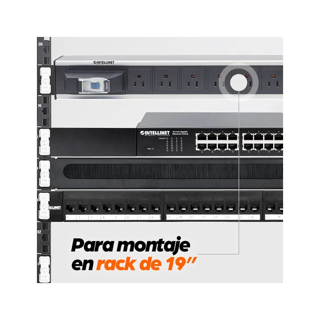 Intellinet Barra multicontactos vertical con 12 salidas - Contactos tipo NEMA image 15