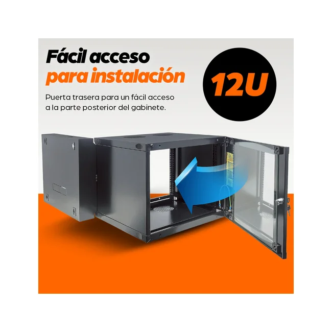 Intellinet 713863 armario rack 12U Bastidor de pared Negro image 12