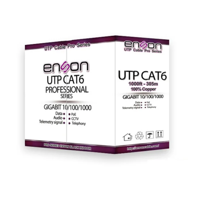 Enson 305m UTP Cat6 cable de red Gris U/UTP (UTP)