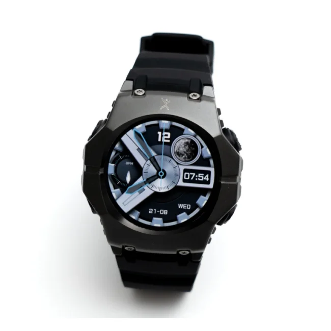 Perfect Choice PC-270188 reloj inteligente y deportivo 5.11 cm (2.01") AMOLED 45 mm Híbrido 240 x 296 Pixeles Pantalla táctil Negro image 4