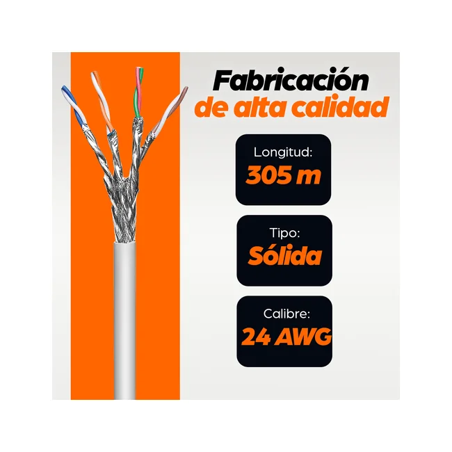 Intellinet Bobina de Cable UTP Cat6a, Sуlida, 100% cobre, CM image 7