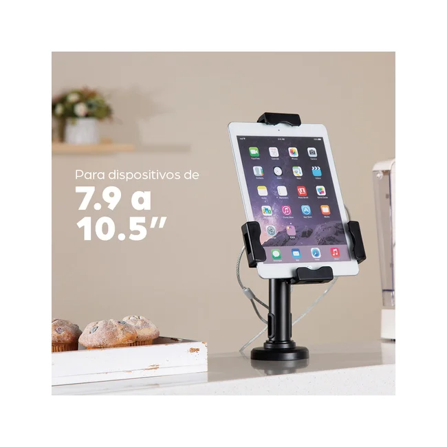 Manhattan Soporte para Tablet o iPad 2 en 1, soporte de escritorio con cerradura y soporte de montaje en pared image 9