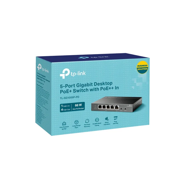 TP-Link TL-SG1005P-PD dispositivo de redes Gigabit Ethernet (10/100/1000) Energía sobre Ethernet (PoE) Negro image 12