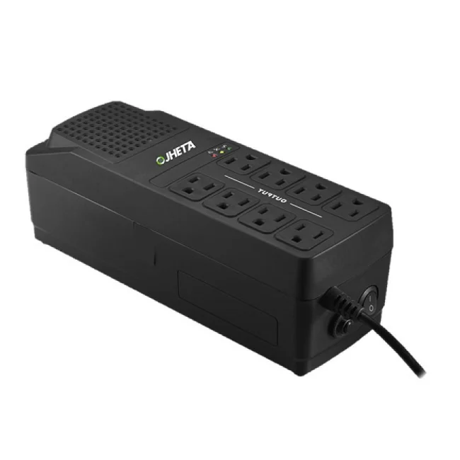 Jheta AVR 1200 regulador de voltaje 8 salidas AC 120 V Negro