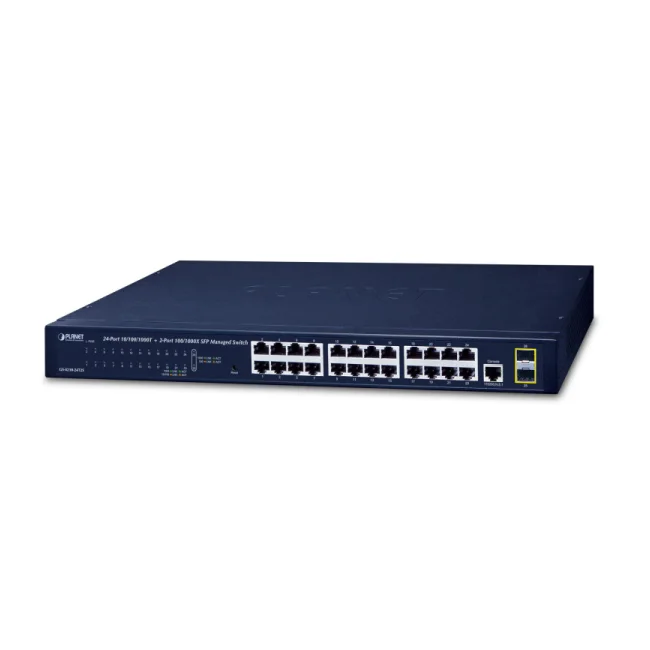 PLANET GS-4210-24T2S dispositivo de redes Gestionado L2 Gigabit Ethernet (10/100/1000) 1U Azul image 3