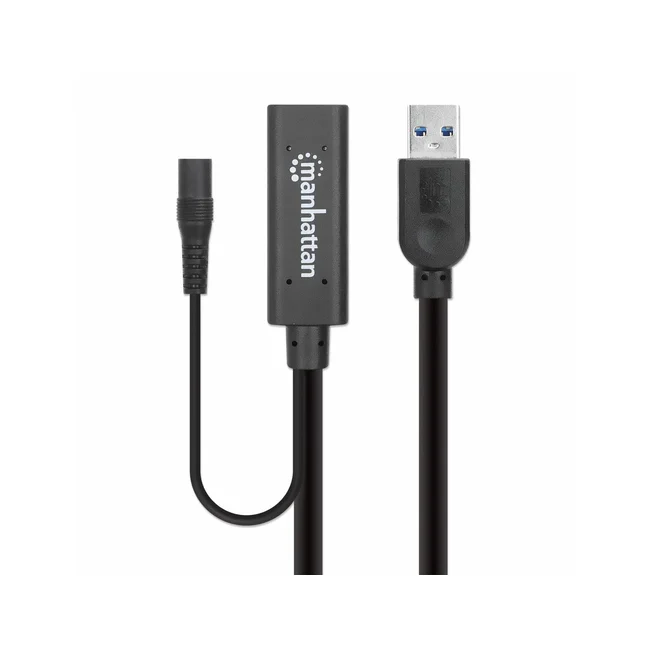 Manhattan 153768 cable USB USB 3.2 Gen 1 (3.1 Gen 1) 15 m USB A 5 Gbit/s Negro image 7