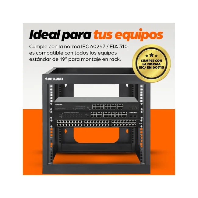 Intellinet Rack abierto de 19" para montaje en pared, 4 postes, 9U image 22