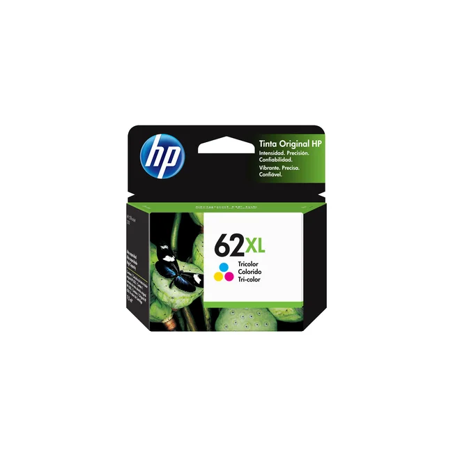HP Cartucho original de tinta de alta capacidad 62XL tricolor