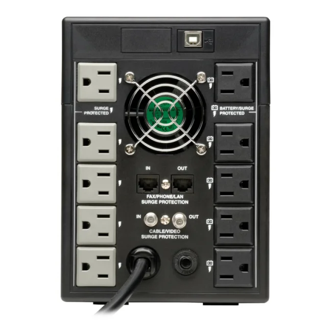 Tripp Lite OMNI1500LCDT UPS line-interactive OmniSmart 1,500 VA 810 W 120 V - 10 tomacorrientes, AVR, USB, LCD, de torre image 6