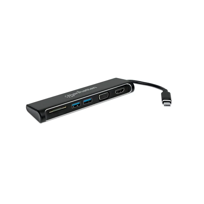 Manhattan Convertidor Docking USB-C Superspeed 4-en-1 a HDMI/VGA image 6