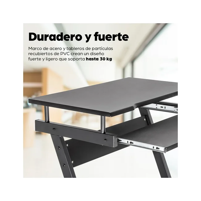 Manhattan Escritorio compacto para computadora, con bandeja deslizable para teclado image 17