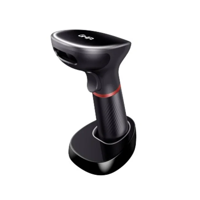 Ghia LECTOR DE CODIGOS DE BARRAS 2D INALAMBRICO // RECEPTOR USB // BLUETOOTH // BASE DE CARGA // COM Lector de código de barras manual CMOS Negro