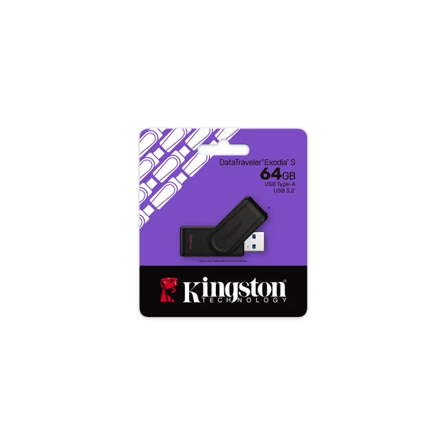 Kingston Technology DataTraveler Exodia S unidad flash USB 64 GB USB tipo A 3.2 Gen 1 (3.1 Gen 1) Negro image 7