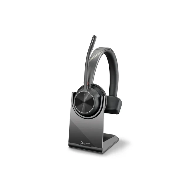 HP Poly Auriculares monoaurales Poly Voyager 4310 adaptador USB-A BT700 + soporte de carga