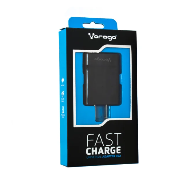 Vorago AU-302-BK adaptador e inversor de corriente Universal Negro image 8