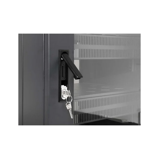 Intellinet Gabinete 19" Pro Line con extractores de aire, 27U, Frente de 600 mm, unidad de ventilación con dos extractores de aire instalados en el techo, profundidad de 600 mm, Ensamblado, negro RAL 9004. Profundidad de instalación útil: ajustable de 150 a 500 mm (5.91 a 19.69 pulg.) image 13