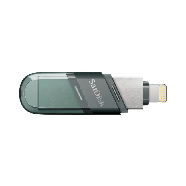 SanDisk iXpand Flash Drive Flip unidad flash USB 256 GB USB Type-A / Lightning 3.2 Gen 1 (3.1 Gen 1) Gris, Plata, Transparente image 6