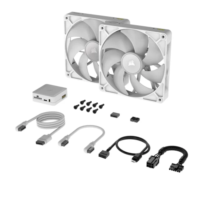 Corsair iCUE LINK RX140 RGB Gabinete de la computadora Ventilador 14 cm Blanco 2 pieza(s) image 4
