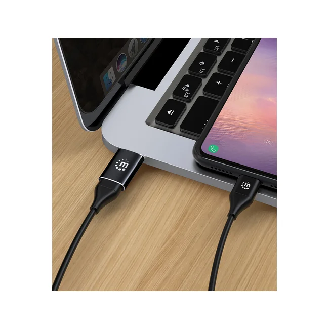 Manhattan 153980 cambiadores de género de cables USB A USB C Negro image 8
