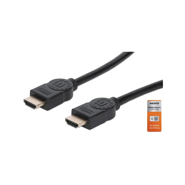 Manhattan Cable HDMI de Alta Velocidad con Canal Ethernet, Versión Premium