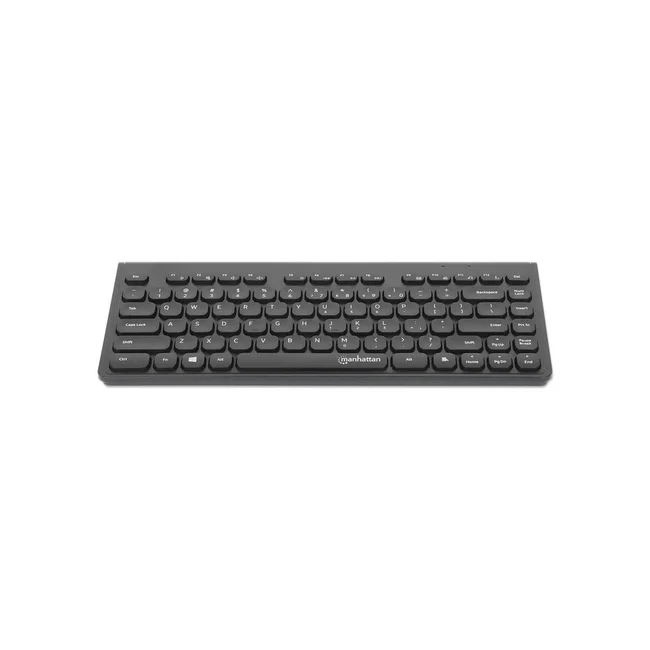 Manhattan Mini teclado USB inalámbrico, 12 teclas multimedia/funcionales, nano receptor USB-A, compacto, formato de perfil delgado, para PC y laptops, negro image 7